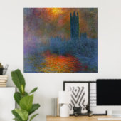 Claude Monet - Häuser des Parlaments Poster (Heimbüro)