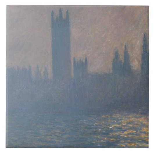 Claude Monet - Häuser des Parlaments, Sonnenlicht Fliese (Vorderseite)