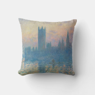 Claude Monet Häuser des Parlaments Sonnenuntergang Kissen