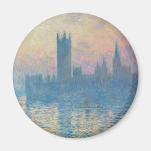 Claude Monet Häuser des Parlaments Sonnenuntergang Magnet