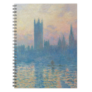 Claude Monet Häuser des Parlaments Sonnenuntergang Notizblock