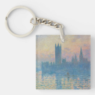 Claude Monet Häuser des Parlaments Sonnenuntergang Schlüsselanhänger