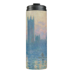 Claude Monet Häuser des Parlaments Sonnenuntergang Thermosbecher