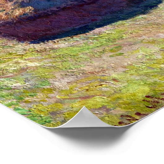 Claude Monet Haystack, Ende des Sommers Poster (Ecke)