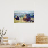 Claude Monet Haystack, Ende des Sommers Poster (Küche)