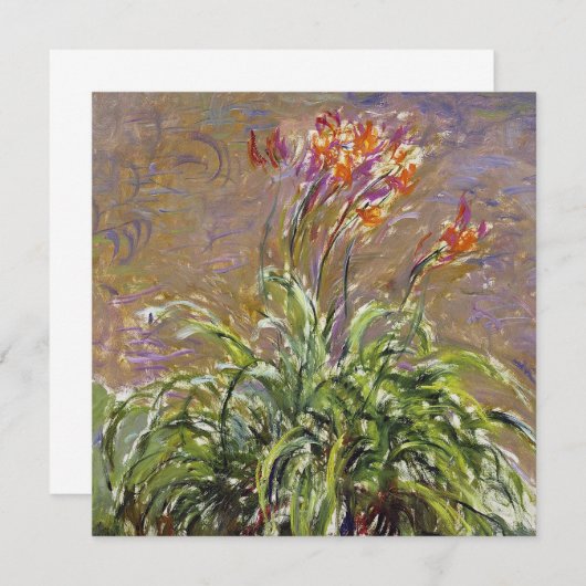 Claude Monet - Hemerocallis, Einladung (Vorne/Hinten)
