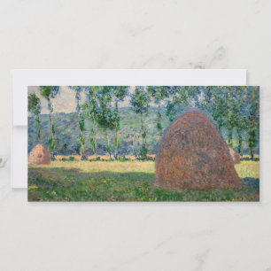 Claude Monet - Heuschober bei Giverny Dankeskarte