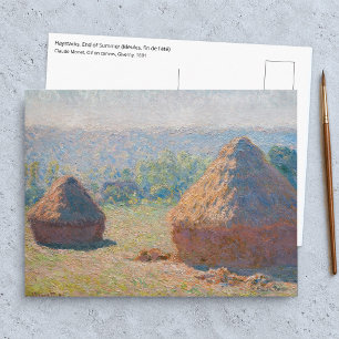 Claude Monet - Heuschober, Ende des Sommers Postkarte