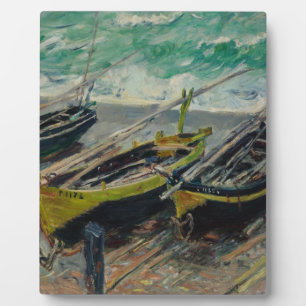 Claude Monet-Himmel bewölkt Boots-Schiffs-Seeozean Fotoplatte