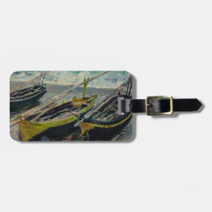 Claude Monet-Himmel bewölkt Boots-Schiffs-Seeozean Gepäckanhänger