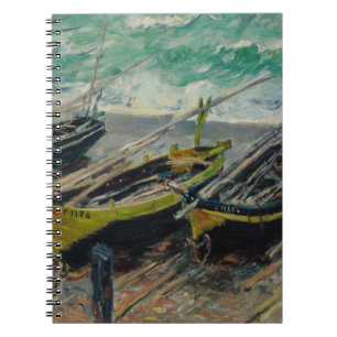 Claude Monet-Himmel bewölkt Boots-Schiffs-Seeozean Notizblock