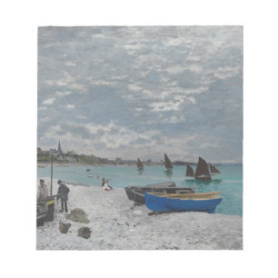 Claude Monet-Himmel bewölkt Boots-Schiffs-Seeozean Notizblock