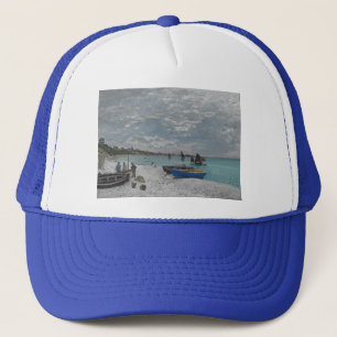 Claude Monet-Himmel bewölkt Boots-Schiffs-Seeozean Truckerkappe