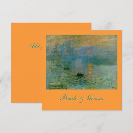 Claude Monet Hochzeit Einladung (Vorne/Hinten)