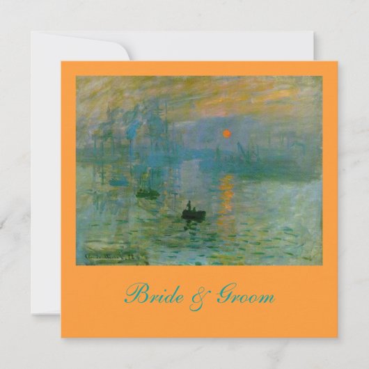 Claude Monet Hochzeit Einladung (Vorderseite)