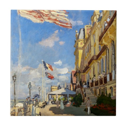 Claude Monet - Hotel des Roches Noires, Trouville Fliese (Vorderseite)