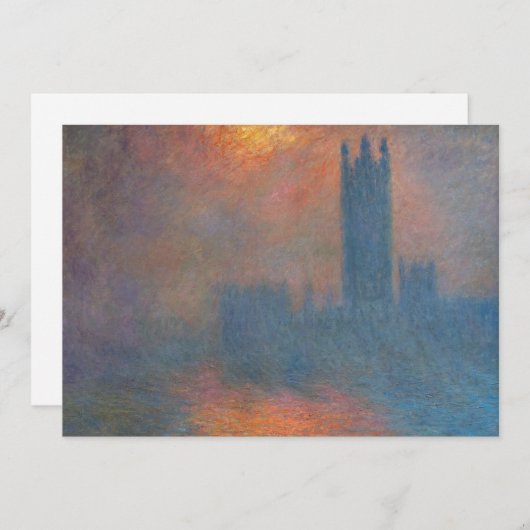 Claude Monet - Houses of Parliament London Dankeskarte (Vorne/Hinten)