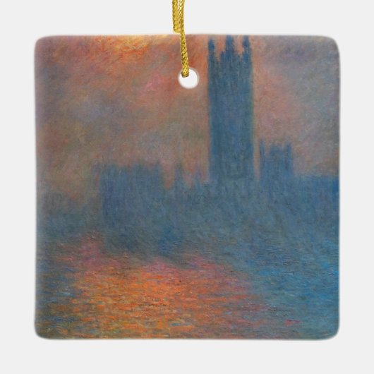 Claude Monet - Houses of Parliament London Keramikornament (Vorderseite)
