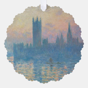 Claude Monet Houses of Parliament Sonnenuntergang Ornament Karte