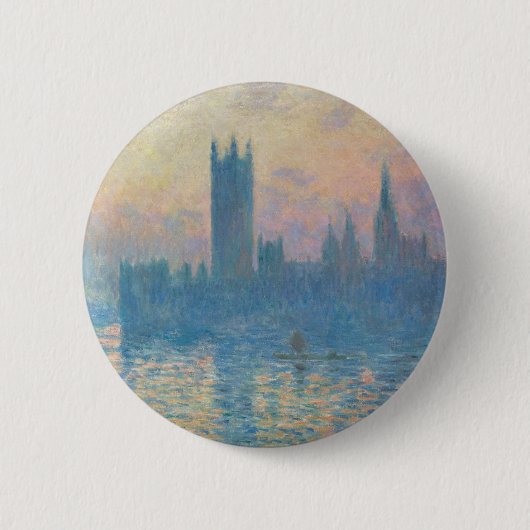 Claude Monet Houses of Parliament Sunset Button (Vorderseite)