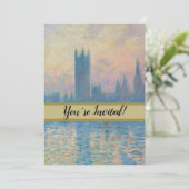 Claude Monet Houses of Parliament Sunset Einladung (Stehend Vorderseite)