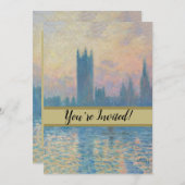 Claude Monet Houses of Parliament Sunset Einladung (Vorne/Hinten)