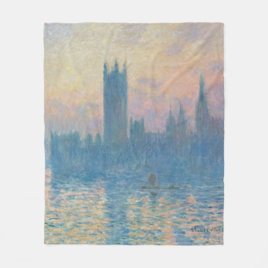 Claude Monet Houses of Parliament Sunset Fleecedecke (Vorderseite)
