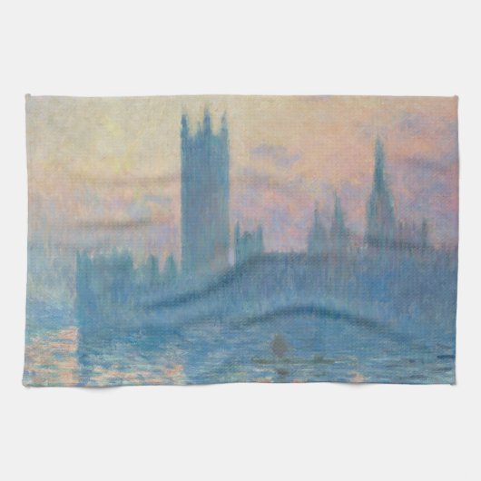 Claude Monet Houses of Parliament Sunset Geschirrtuch (Horizontal)