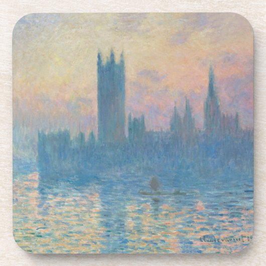 Claude Monet Houses of Parliament Sunset Getränkeuntersetzer (Vorderseite)