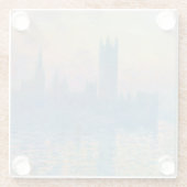 Claude Monet Houses of Parliament Sunset Glasuntersetzer (Rückseite)