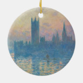 Claude Monet Houses of Parliament Sunset Keramik Ornament (Hinten)