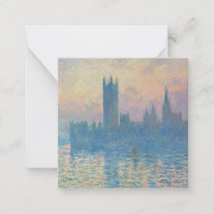 Claude Monet Houses of Parliament Sunset Mitteilungskarte