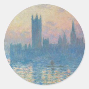 Claude Monet Houses of Parliament Sunset Runder Aufkleber