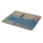 Claude Monet Houses of Parliament Sunset Schneidebrett (Ecke)