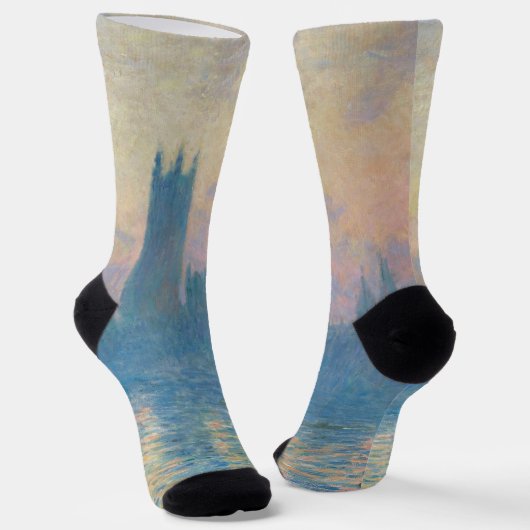Claude Monet Houses of Parliament Sunset Socken (Gewinkelt)
