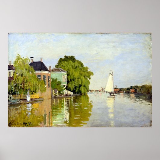 Claude Monet Houses on Achterzaan Poster (Vorne)