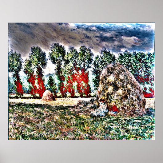 Claude Monet - Hystack bei Giverny Poster (Vorne)