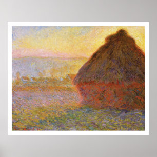 Claude Monet - Hystacks (bei Sonnenuntergang) Poster