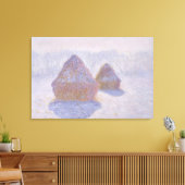 Claude Monet | Hystacks Effect of Snow and Sun Leinwanddruck (Insitu (Wohnzimmer))