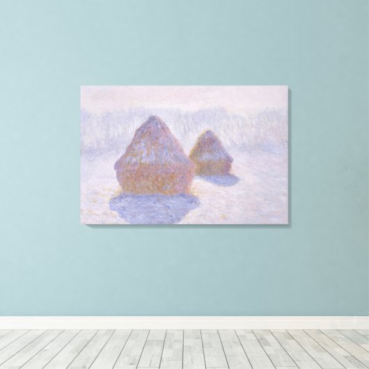 Claude Monet | Hystacks Effect of Snow and Sun Leinwanddruck (Insitu (Holzboden))