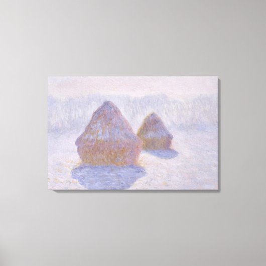 Claude Monet | Hystacks Effect of Snow and Sun Leinwanddruck (Vorderseite)