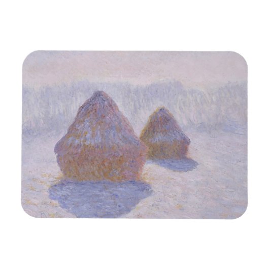 Claude Monet | Hystacks Effect of Snow and Sun Magnet (Horizontal)