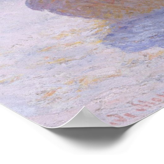 Claude Monet | Hystacks Effect of Snow and Sun Poster (Ecke)