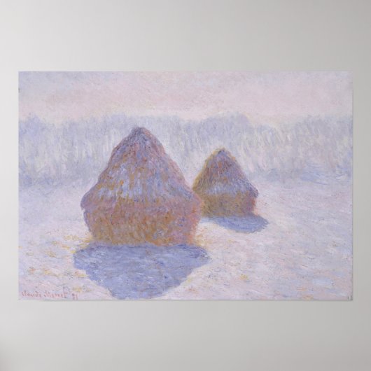 Claude Monet | Hystacks Effect of Snow and Sun Poster (Vorne)