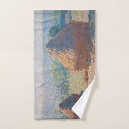 Claude Monet - Hystacks, Ende des Sommers Badhandtuch Set (Handtuch)