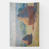 Claude Monet - Hystacks, Ende des Sommers Banner (Vertikal)