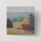 Claude Monet - Hystacks, Ende des Sommers Button (Vorderseite)