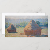 Claude Monet - Hystacks, Ende des Sommers Dankeskarte (Vorne/Hinten)