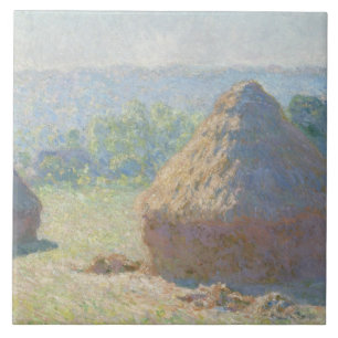 Claude Monet - Hystacks, Ende des Sommers Fliese