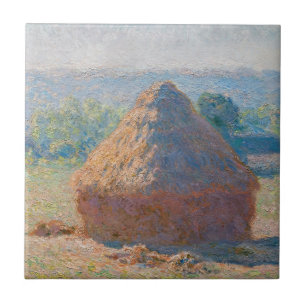 Claude Monet - Hystacks, Ende des Sommers Fliese